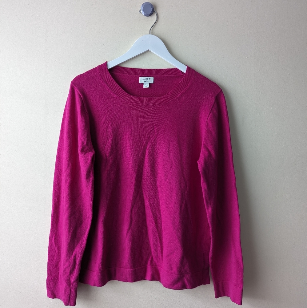 JCrew Teddie Sweater Magenta Large
